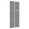 vidaXL Binnendeur 93x201,5 cm ESG-glas en aluminium wit