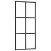 The Living Store Schuifdeur Transparant ESG-glas en Aluminium - 90 x 205 cm - Geruisloos