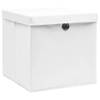 The Living Store Opbergboxen - Nonwoven Stof - 28 x 28 x 28 cm - Wit