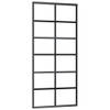 The Living Store Schuifdeur Transparant ESG-glas en Aluminium - 90 x 205 cm - Geruisloos