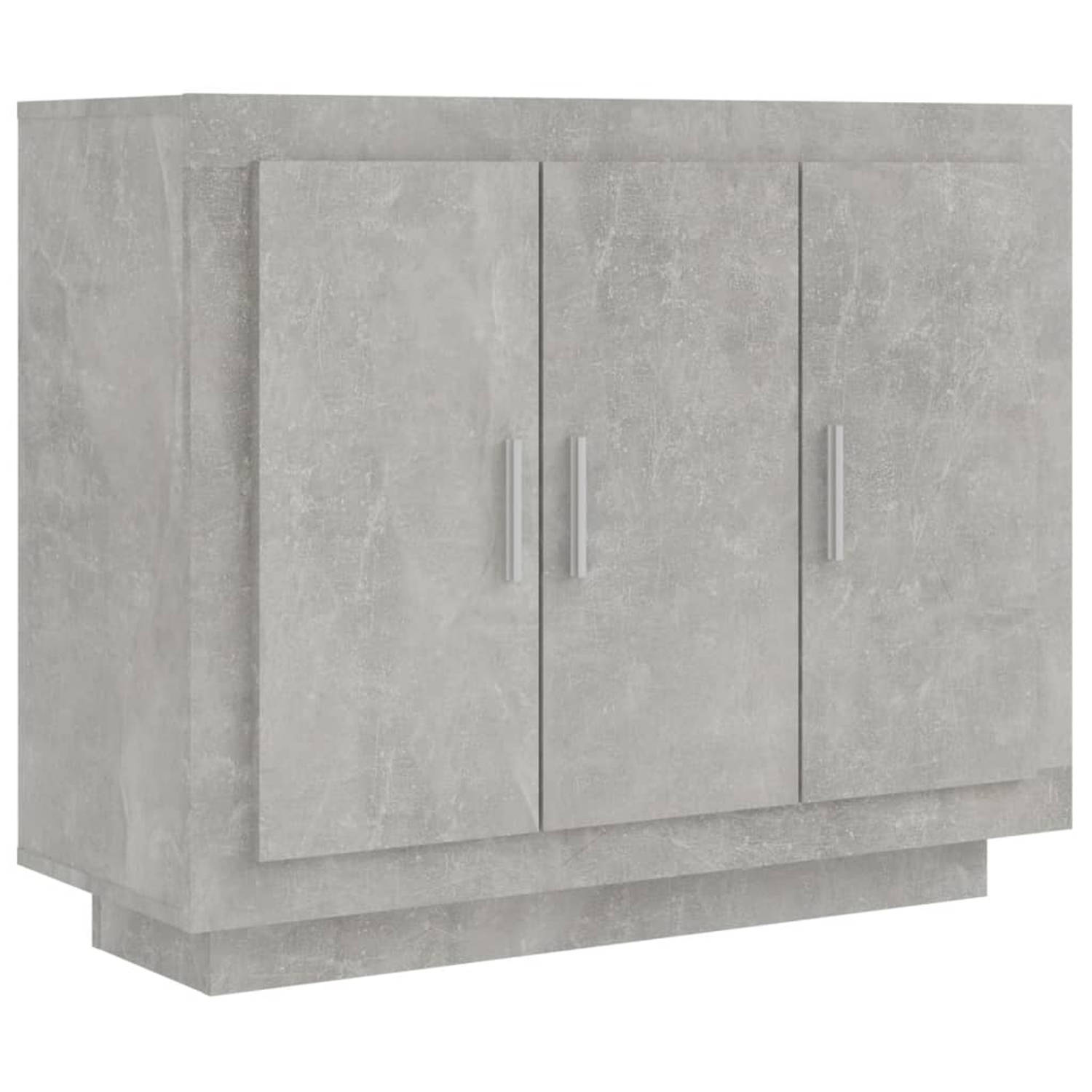 vidaXL Dressoir 92x35x75 cm bewerkt hout betongrijs