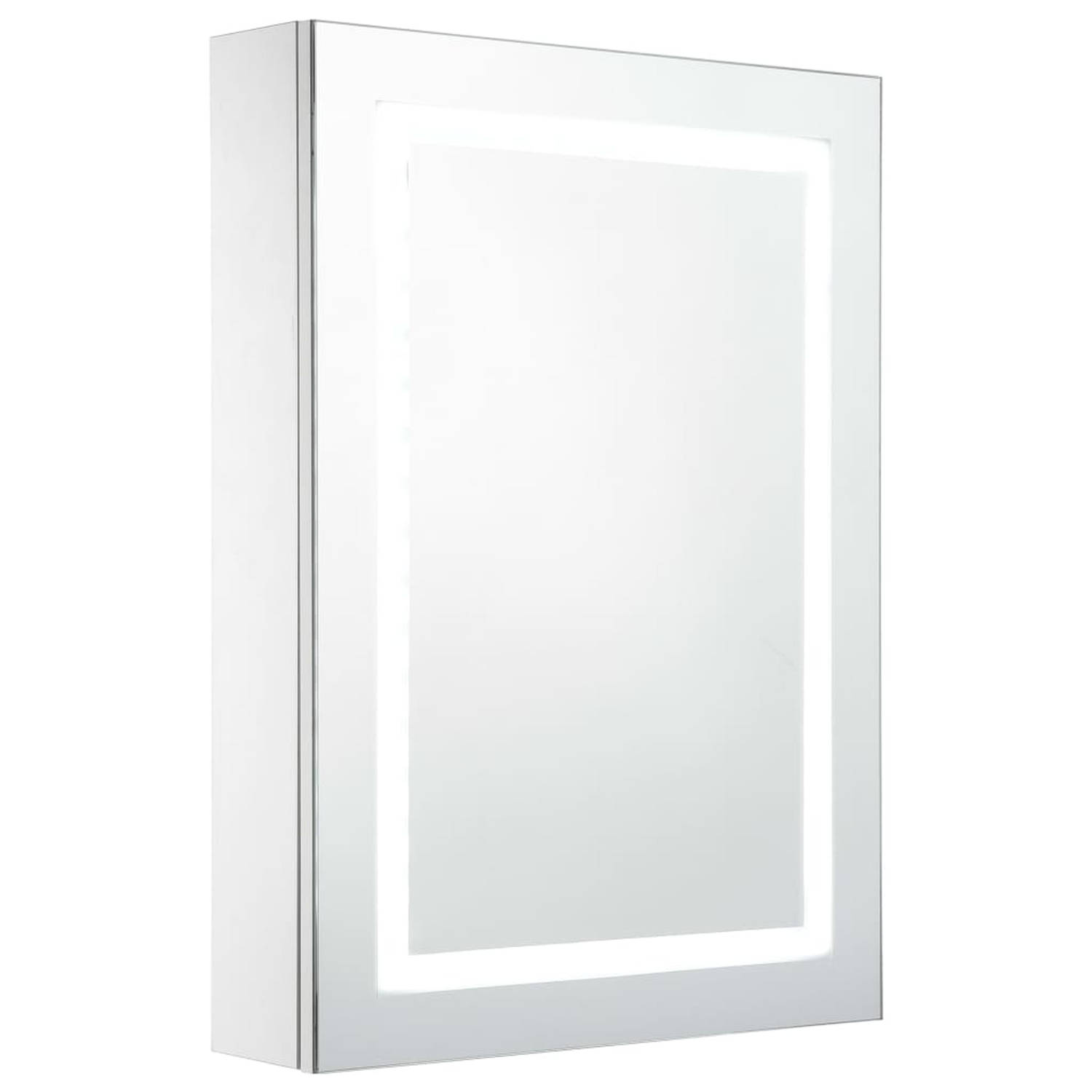 vidaXL Badkamerkastje met spiegel en LED 50x13x70 cm