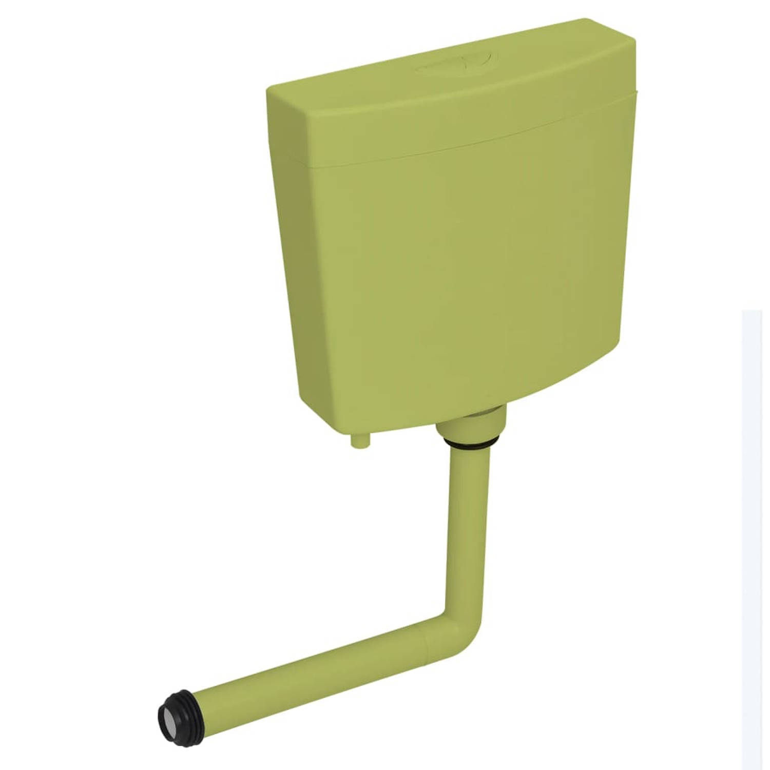 vidaXL Toiletstortbak met watertoevoer onderin 3-6 L olijfgroen
