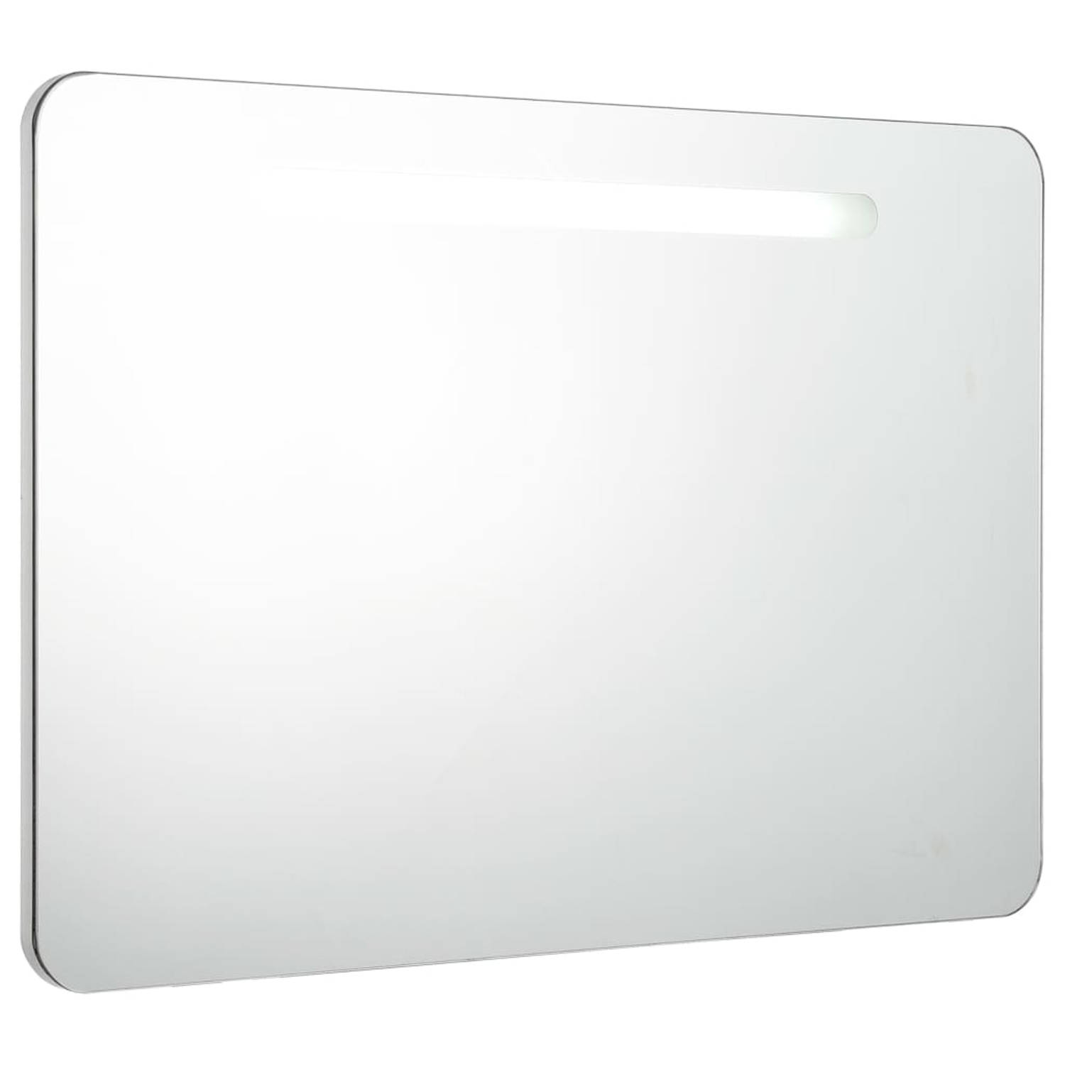 vidaXL Badkamerkastje met spiegel LED 80x11x55 cm