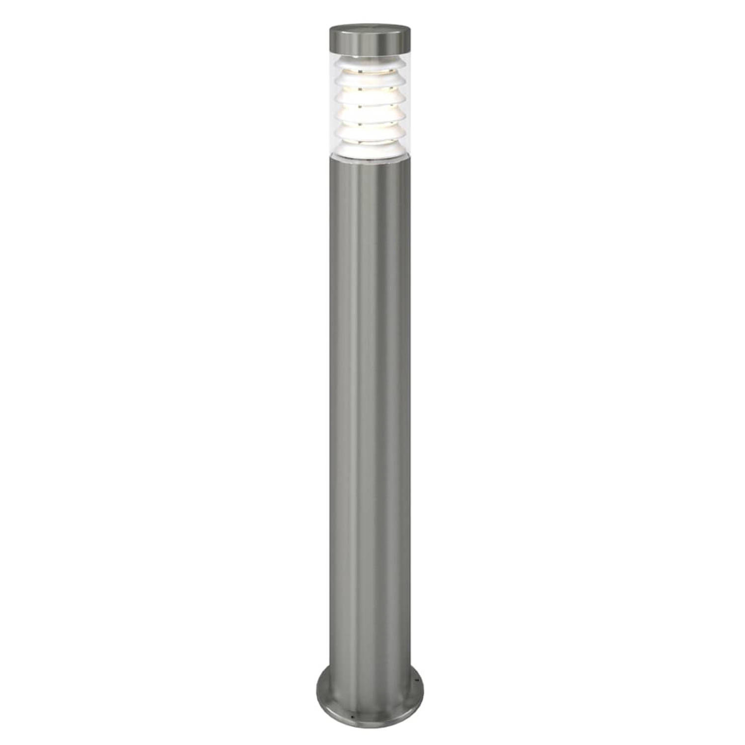 Cilindervormige RVS LED tuinlamp staand model