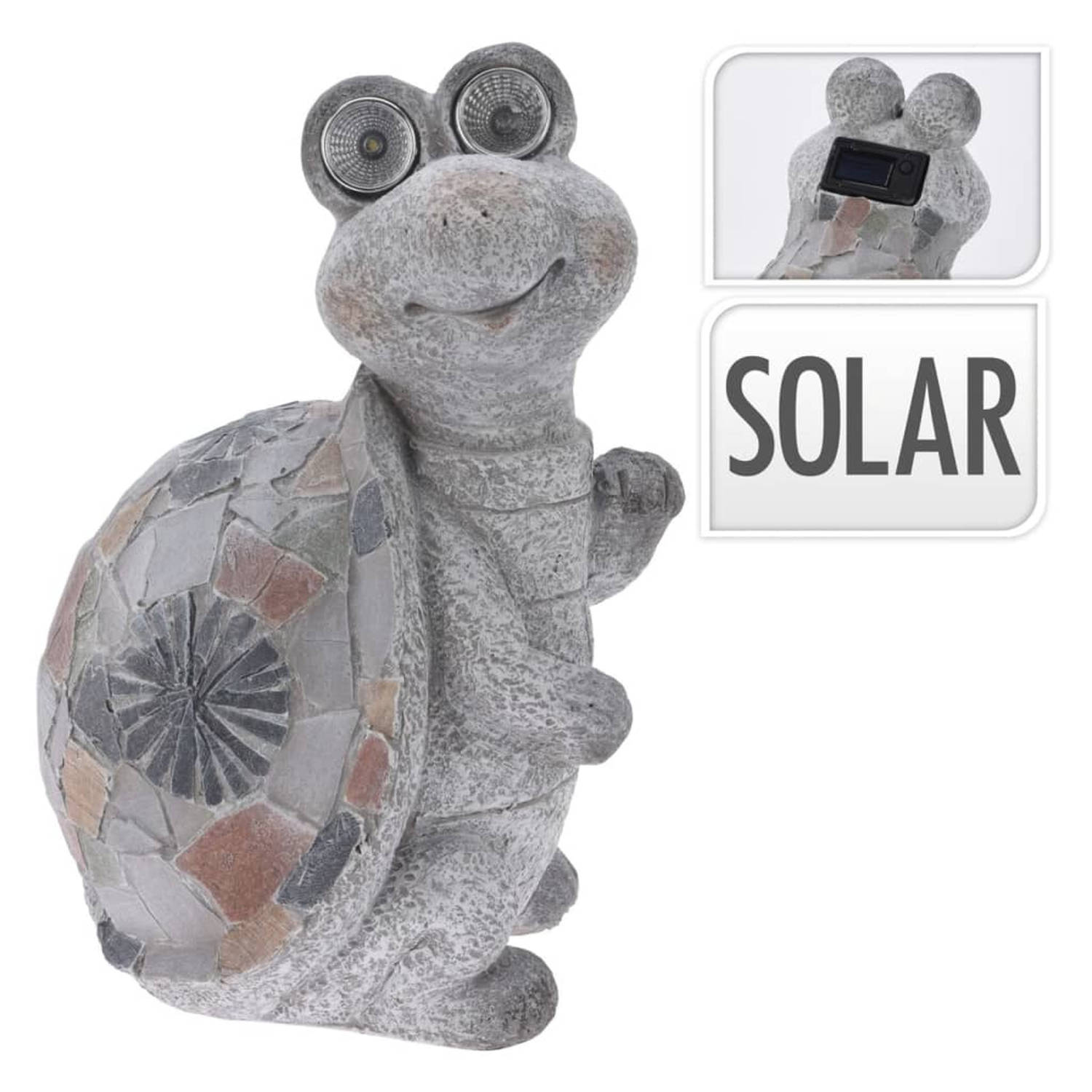 ProGarden Tuindecoratie schildpad met solarverlichting MGO