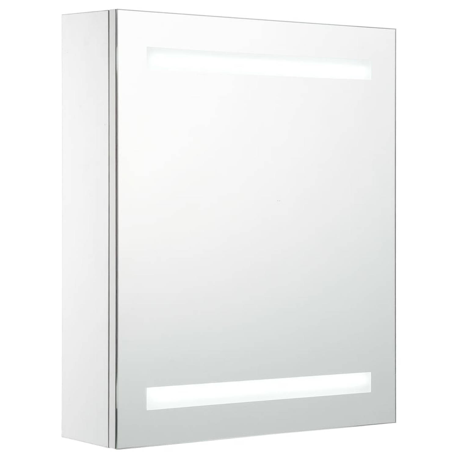 vidaXL Badkamerkastje met spiegel en LED 50x14x60 cm