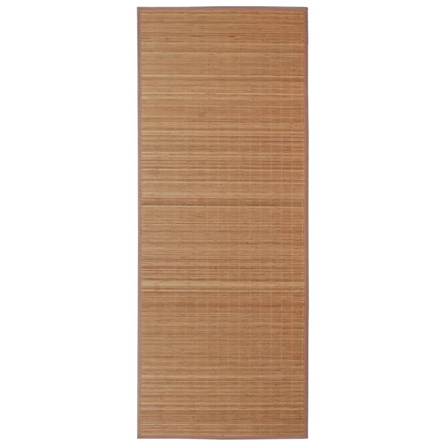 Vierkante bamboe mat 150 x 200 cm (Bruin)