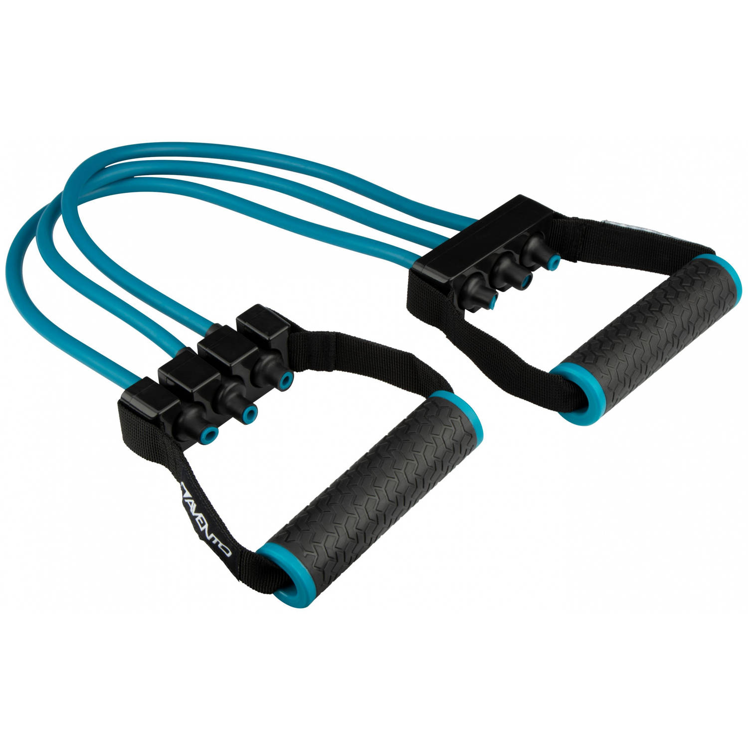 Avento Fitness Borst Expander 335 gram TPE zwart-blauw