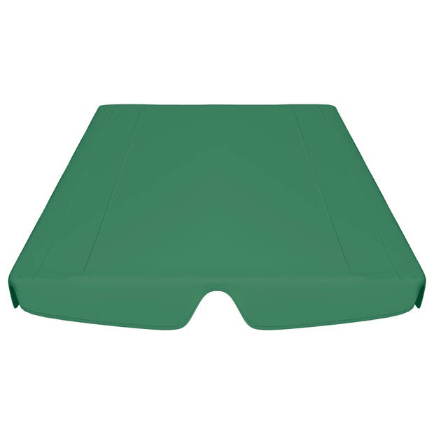 vidaXL Vervangingsluifel voor schommelbank 188/168x145/110 cm groen