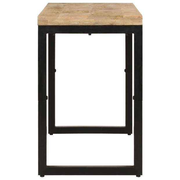 The Living Store Eettafel Mangohout - 110 x 50 x 76 cm - Stabiel frame