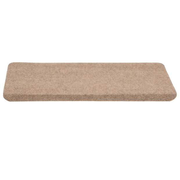 vidaXL Trapmatten zelfklevend 15 st 65x24,5x3,5 cm beige