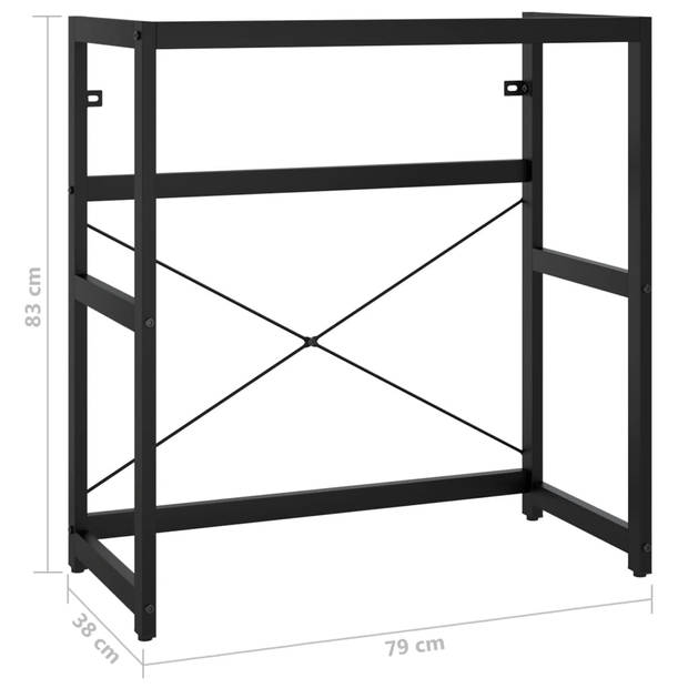 vidaXL Wastafelframe 79x38x83 cm ijzer zwart