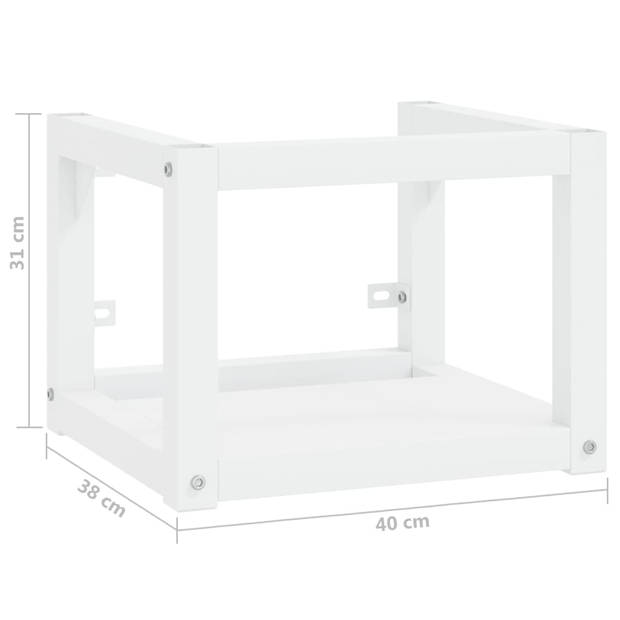 vidaXL Wastafelframe wandgemonteerd 40x38x31 cm ijzer wit