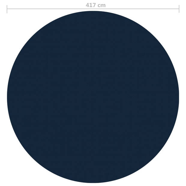 vidaXL Zwembadfolie solar drijvend 417 cm PE zwart en blauw