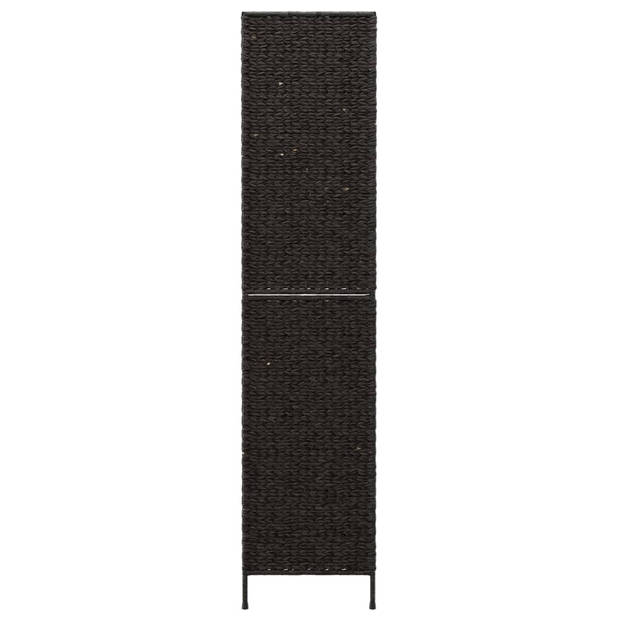vidaXL Kamerscherm met 4 panelen 163x180 cm waterhyacint zwart