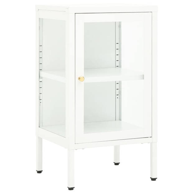 vidaXL Dressoir 38x35x70 cm metaal en glas