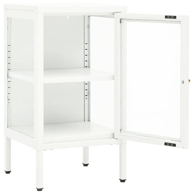 vidaXL Dressoir 38x35x70 cm metaal en glas