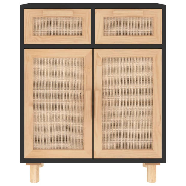 The Living Store Dressoir - Praktisch - Kast - 60 x 30 x 75 cm - Zwart