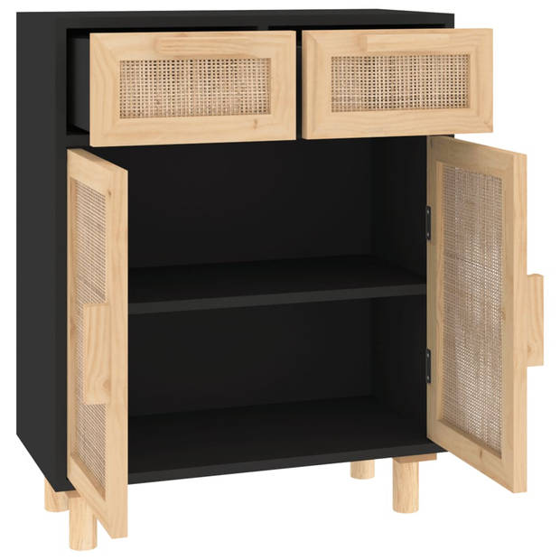 The Living Store Dressoir - Praktisch - Kast - 60 x 30 x 75 cm - Zwart