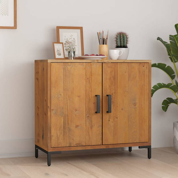 The Living Store Dressoir - Vintage Industrieel - 75 x 35 x 70 cm - Massief gerecycled grenenhout