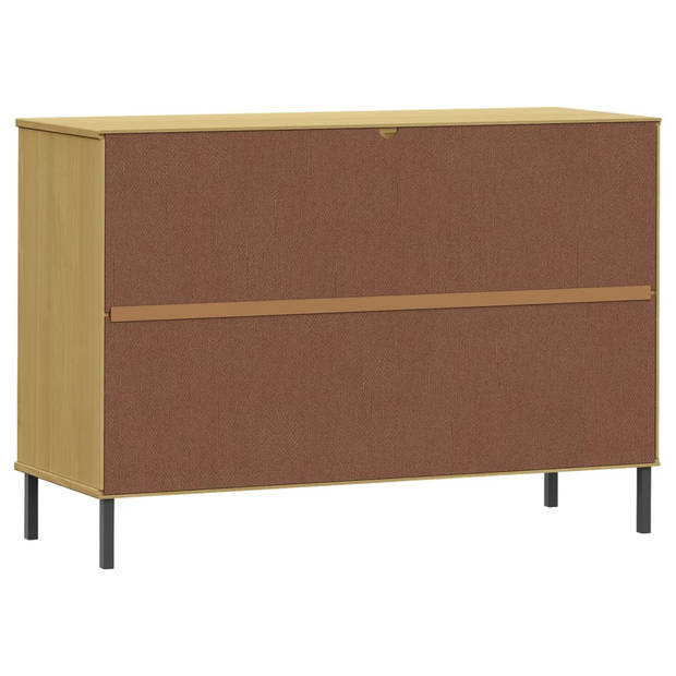 The Living Store OSLO Dressoir - 113 x 40 x 77 cm - Massief grenenhout - Industriële uitstraling