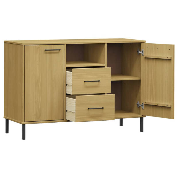 The Living Store OSLO Dressoir - 113 x 40 x 77 cm - Massief grenenhout - Industriële uitstraling