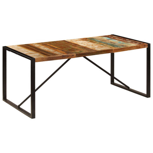 vidaXL Eettafel 180x90x75 cm massief gerecycled hout