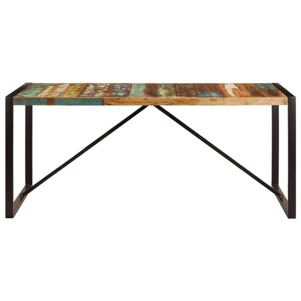 vidaXL Eettafel 180x90x75 cm massief gerecycled hout