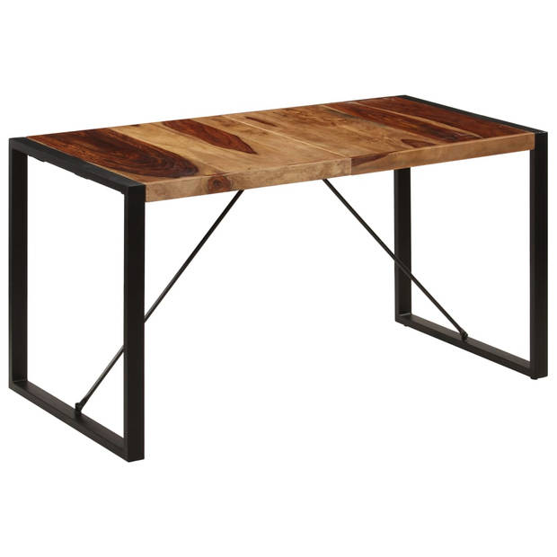 vidaXL Eettafel 140x70x75 cm massief sheeshamhout