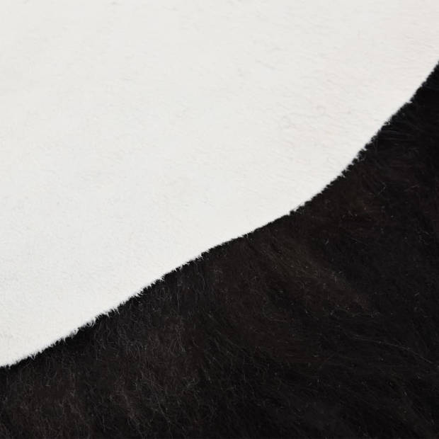 vidaXL Stoelhoes IJslander schapenleer 70x110 cm zwart
