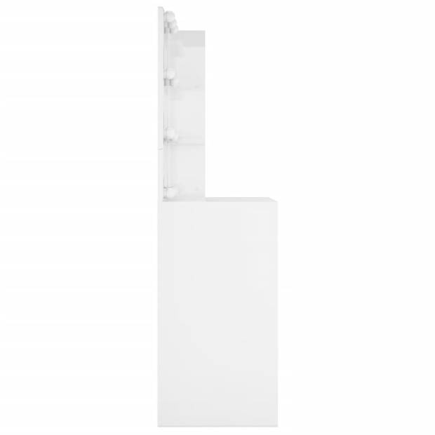 vidaXL Kaptafel met LED-verlichting 60x40x140 cm hoogglans wit
