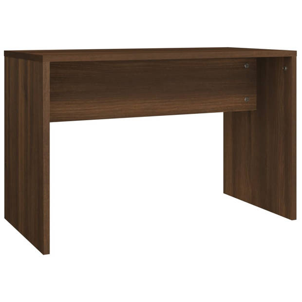 The Living Store Kaptafelset Bruineiken 86.5x35x136 cm - Make-uptafel met kruk en opbergruimte