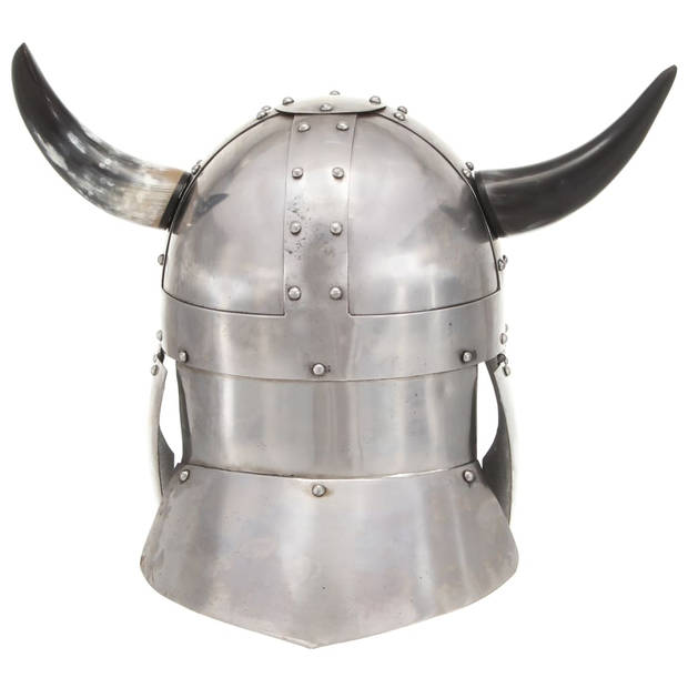 The Living Store Ridderhelm - Realistische antiek-look - 18-gauge staal - 45 x 22 x 36 cm - Zilver