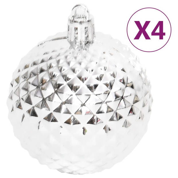 vidaXL 70-delige Kerstballenset zilver en wit