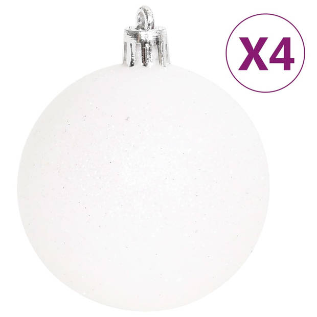 vidaXL 70-delige Kerstballenset zilver en wit