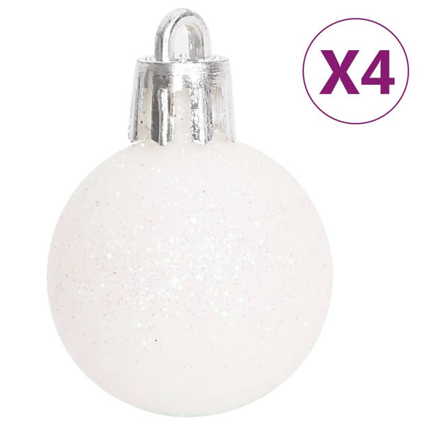 vidaXL 70-delige Kerstballenset zilver en wit