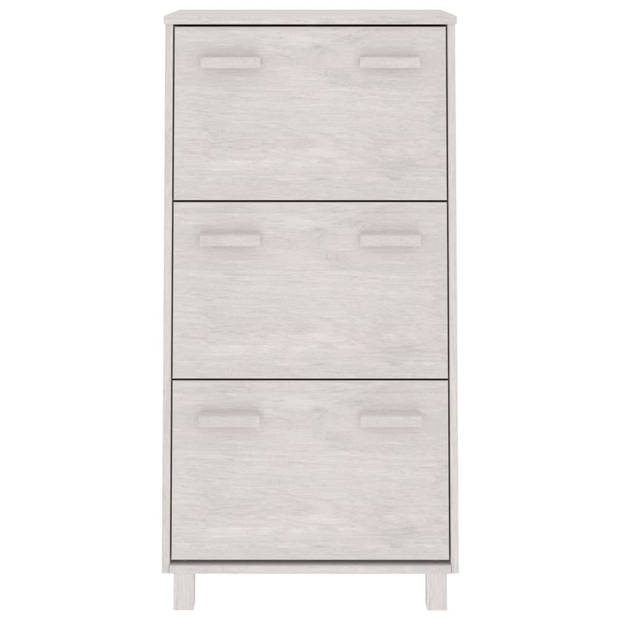 The Living Store HAMAR Schoenenkast - 59.5 x 35 x 117 cm - Wit