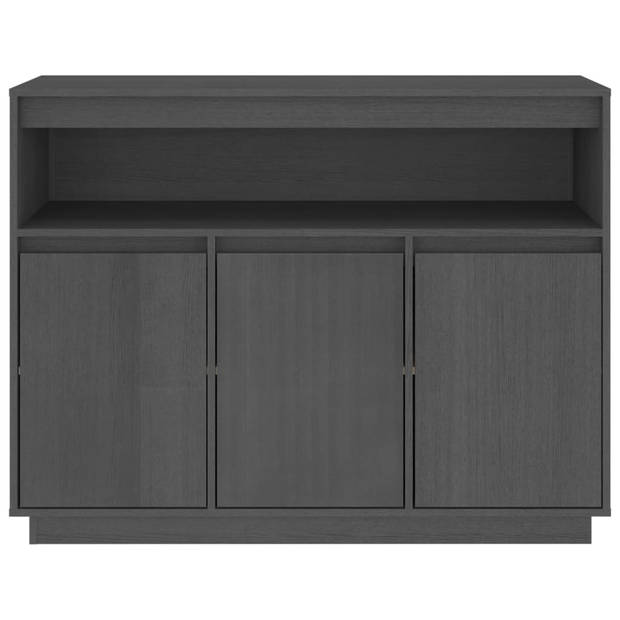 vidaXL Dressoir 104,5x34x80 cm massief grenenhout grijs