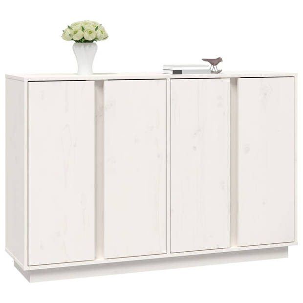 The Living Store Dressoir - Grenenhout - 120x35x80 cm - Wit