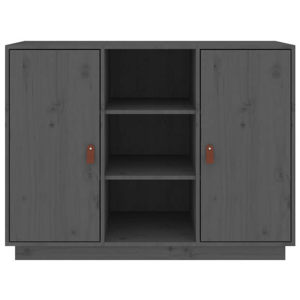 vidaXL Dressoir 100x40x75 cm massief grenenhout grijs