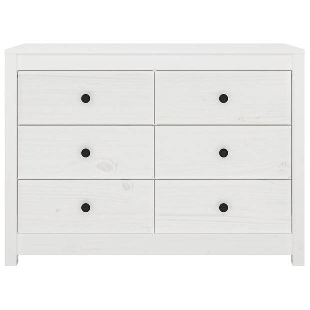 The Living Store Massief grenenhouten dressoir - 100 x 40 x 72 cm - veel opbergruimte