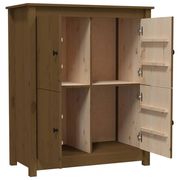 The Living Store Dressoir - Landelijk - Meubel - 83x41.5x100 cm - Honingbruin