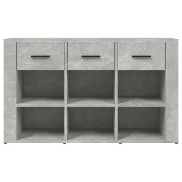 The Living Store Dressoir Classic Betongrijs - 100 x 30 x 59.5 cm - Bewerkt hout