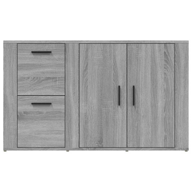 The Living Store Dressoir - Classic - Kast - 100 x 33 x 59.5 cm - Grijs Sonoma Eiken