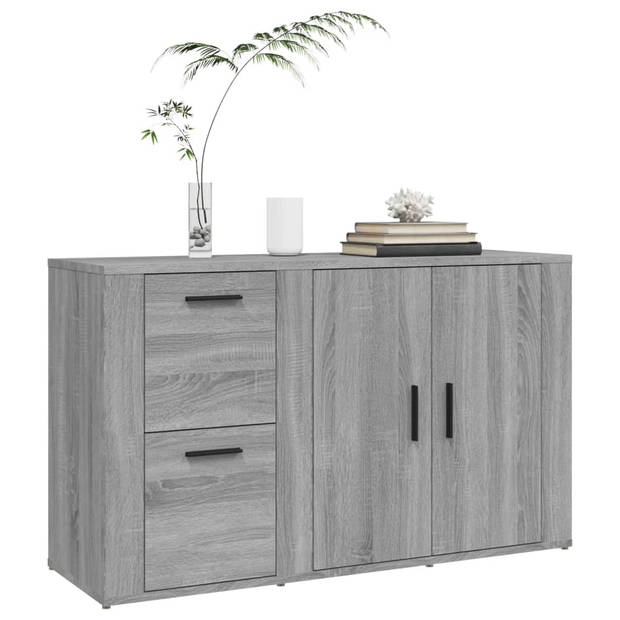 The Living Store Dressoir - Classic - Kast - 100 x 33 x 59.5 cm - Grijs Sonoma Eiken