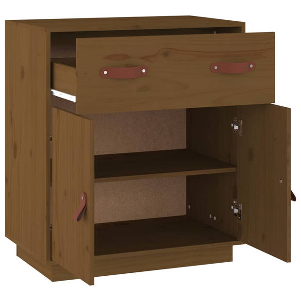 The Living Store Dressoir Grenenhout - 65.5 x 40 x 75 cm - Honingbruin