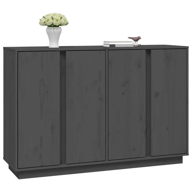 vidaXL Dressoir 120x35x80 cm massief grenenhout grijs