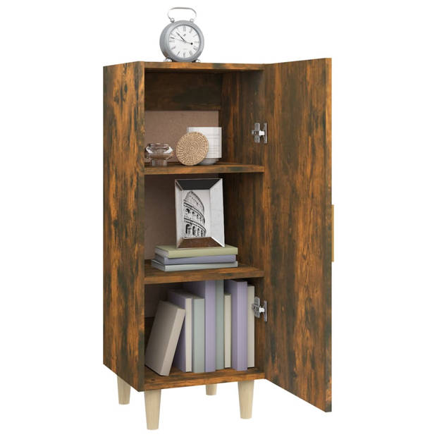 The Living Store Dressoir - Gerookt Eiken - 34.5 x 34 x 90 cm