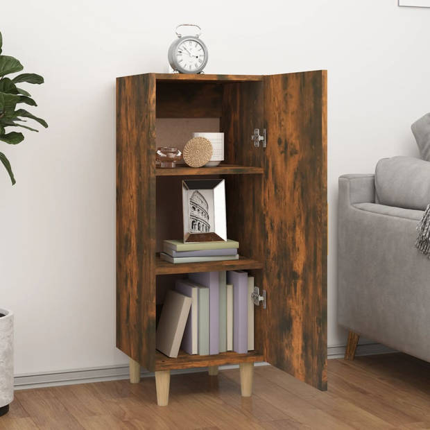 The Living Store Dressoir - Gerookt Eiken - 34.5 x 34 x 90 cm